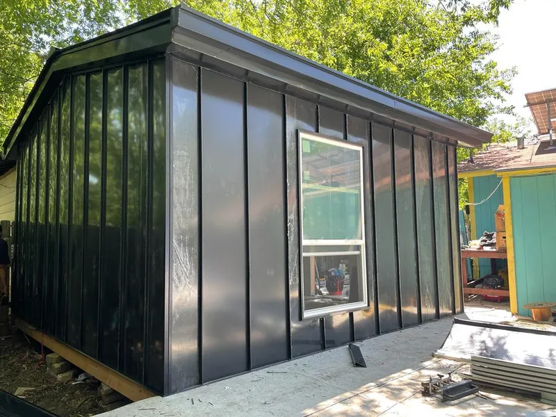 Black standing seam metal wall panels for Metal Roof Installation in Monfort Heights